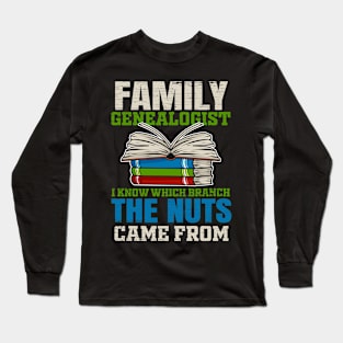 Genealogist Genealogy Ancestry Long Sleeve T-Shirt